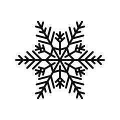 snowflake icon. New year design elements, frozen sign. Vector illustration