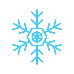snowflake icon. New year design elements, frozen sign. Vector illustration