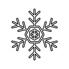 snowflake icon. New year design elements, frozen sign. Vector illustration