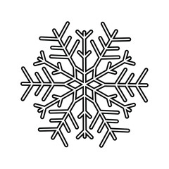 snowflake icon. New year design elements, frozen sign. Vector illustration