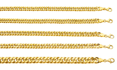 Gold chain isolated