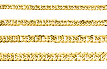 Gold chain isolated on white background