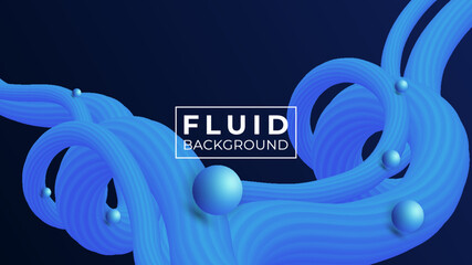 3D Fluid abstract vector trendy modern background illustration design.