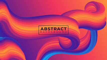 3D Fluid abstract vector trendy modern background illustration design.