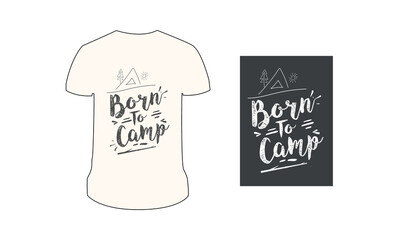 Camping t-shirt design