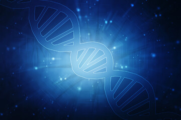 2d render of dna structure, abstract background