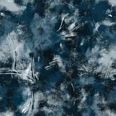 Muurstickers Blauw wit Naadloze marineblauwe en witte abstracte grungy naadloze oppervlaktepatroon ontwerp om af te drukken. Hoge kwaliteit illustratie. Textuur voor achtergrond of textiel of stof of behang of interieur.