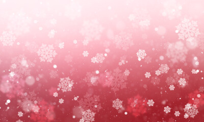 Holiday abstract background with snowflakes and bokeh and snow on a dark background. Christmas
