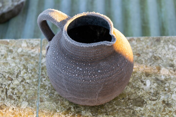 jug on a wooden background
