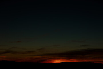 Late sunset with horizont