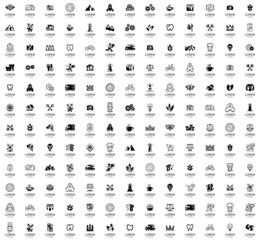 Abstract logos collection. Geometric abstract logos. Icon design