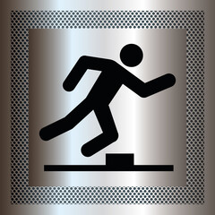 Logo risque de chute.