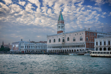 View to Doge's palace in Venice, Italy