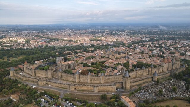 Carcassonne, a hilltop town in southern France&rsquo;s Languedoc area, is famous for its medieval citadel, La Cit&eacute;, with numerous watchtowers and double-walled fortifications.