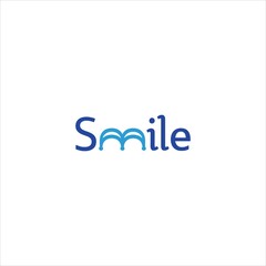 word smile logo vector template