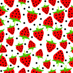 seamless pattern with strawberries