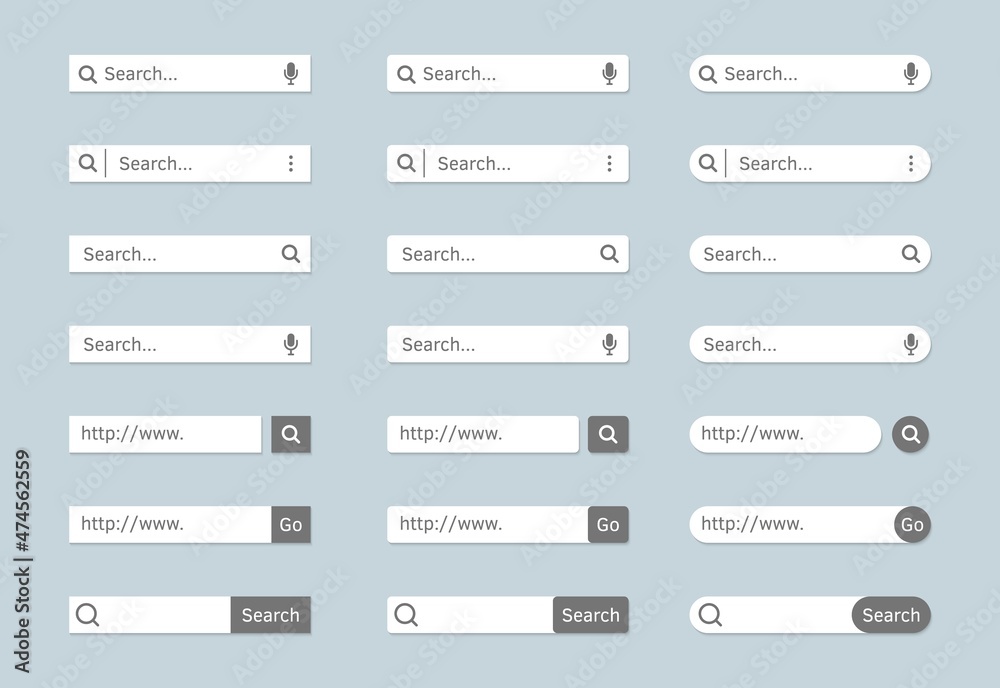 Wall mural search bar. searched navigator ui design. vector web concept