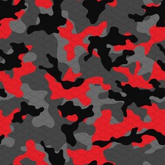 
Fashionable camouflage vector illustration, seamless pattern, modern print design.