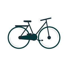 Fototapeta premium Bicycle icon. Bike symbol isolated black on white background