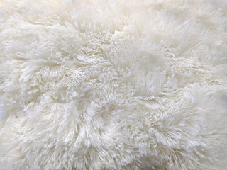 white faux fur texture, close-up