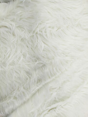 white faux fur texture, close-up