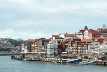 Fototapeta na wymiar Oporto historical city center and Douro river, Portugal 