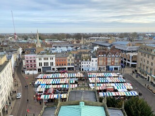 Fototapeta na wymiar A panoramic view of Cambridge
