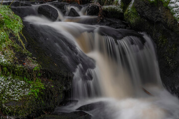 Fototapeta premium Branka waterfall on Mze river near Branka village in west Bohemia