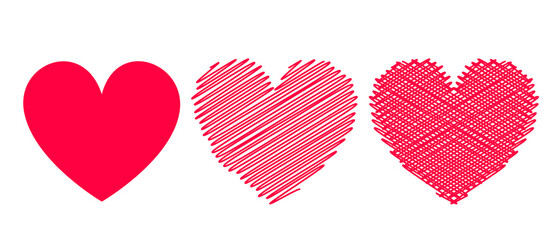 Vector hearts for Valentine's day.