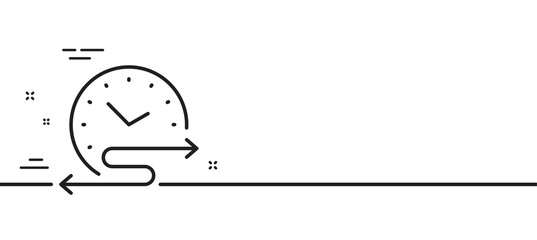 Time schedule line icon. Transport timetable sign. Task time management symbol. Minimal line illustration background. Time schedule line icon pattern banner. White web template concept. Vector