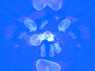 Decorative abstract background for modern design. colored fractals and geometric shapes