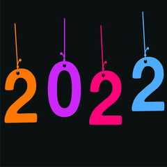 Happy New Year 2022 Free Vector Design PNG