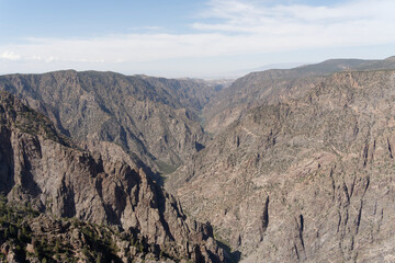 View from Sunset Point in the Black Canyon of the Gunnison National Park in Colorado