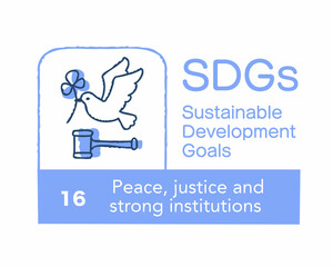 SDGs 16 平和と公正を全ての人に　英語