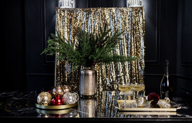 Christmas decor on the table