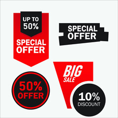 Special offer labels design template