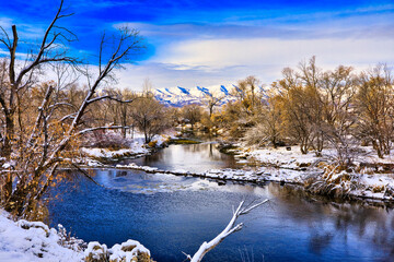 river in winter