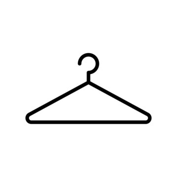 Icono de perchero o armador. Concepto de colgador de prendas de vestir. Ilustraci&oacute;n vectorial