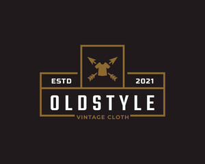 Classic Vintage Retro Label Badge for Clothing Apparel Old style Logo Emblem Design Template Element
