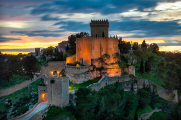 Sunset at the castle of Alarcon, Cuenca