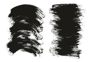 Obraz premium Round Brush Regular Long & Curved Background Mix Artist Brush High Detail Abstract Vector Background Mix Set 