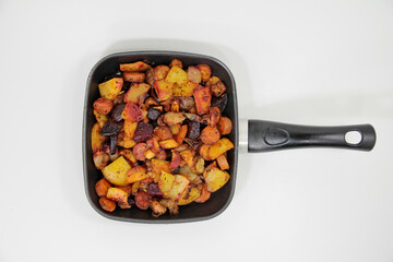 root vegetable pan, healthy and vitamin rich 