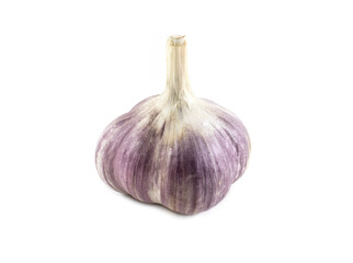 Whole garlic on white background