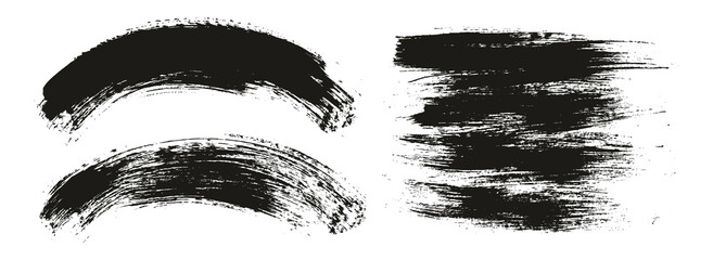 Round Brush Regular Long & Curved Background Mix Artist Brush High Detail Abstract Vector Background Mix Set 