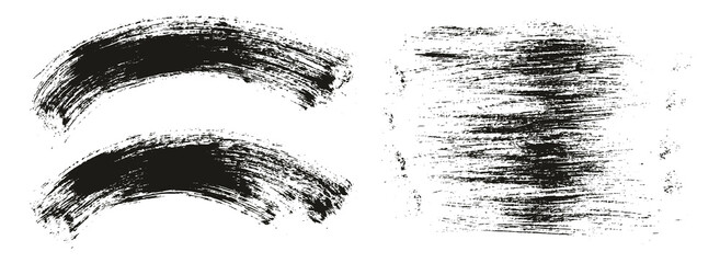 Round Brush Regular Long & Curved Background Mix Artist Brush High Detail Abstract Vector Background Mix Set 
