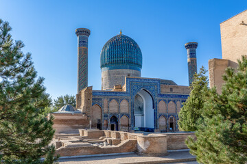 Obraz premium Uzbekistan, Samarkand, the Gur-e Amir Mausoleum is the Tomb of Tamerlane or Timur