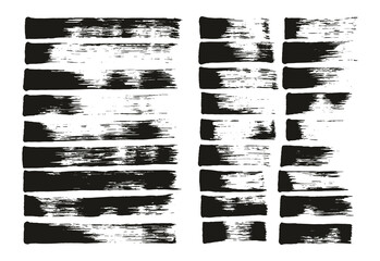 Flat Sponge Thin Artist Brush Straight Lines Mix High Detail Abstract Vector Background Mix Set 