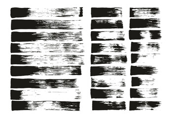 Flat Sponge Thin Artist Brush Straight Lines Mix High Detail Abstract Vector Background Mix Set 