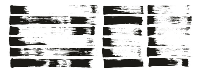 Flat Sponge Thin Artist Brush Straight Lines Mix High Detail Abstract Vector Background Mix Set 