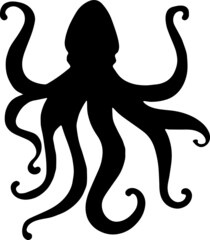 Octopus Silhouettes SVG Octopus Clipart